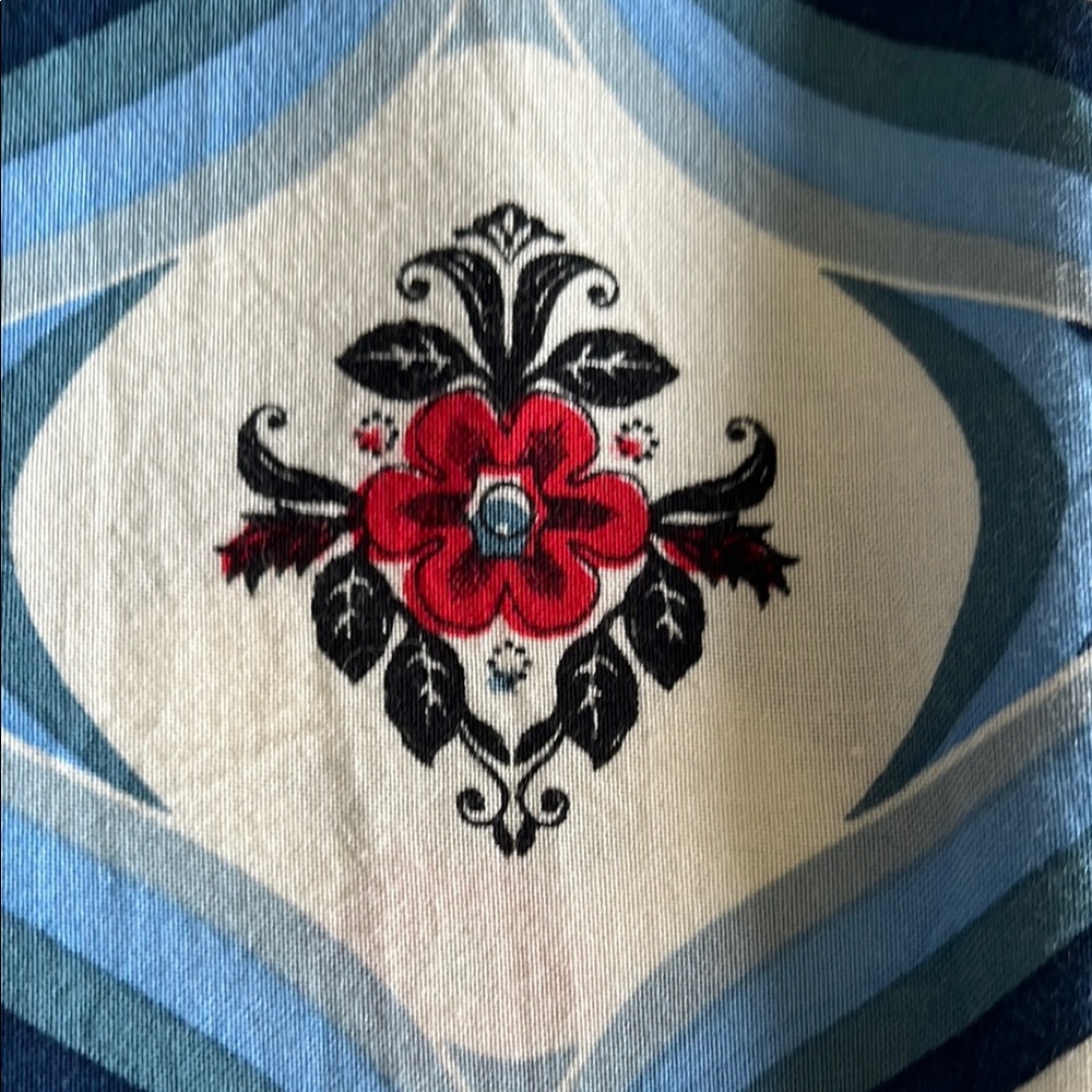 Red and Blue Patterned Mini Dress - Picture 2 of 5